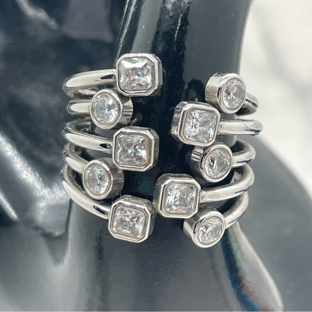MICHAEL KORS Modern Brilliance Crystal Pave Open Scatter Ring